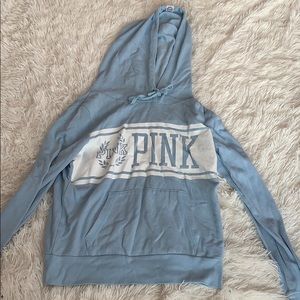 Victoria secret (pink) light blue sweatshirt